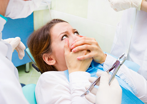 Patient scared of dental procedure